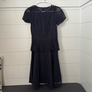 Banana Republic Dark Blue Eyelet Dress, Women’s 8 Tall